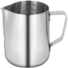 bella cuisine 不鏽鋼牛奶拉花杯 刻度款, 單一顏色, 1個