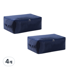 알럽홈 컬러 방습 이불 보관 가방, 네이비, 58 x 40 x 22 cm, 4개