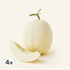 하늘그린 천안 수신 백자 메론, 4개, 1.3kg