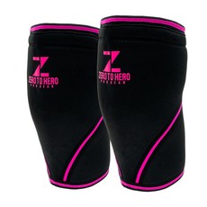 ZERO TO HERO 氯丁橡膠護膝 7mm, 1套, BLACK + PINK