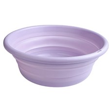 E.City 居家戶外可攜式多功能折疊收納水盆，展開約37.3x37.3x13.5cm，折疊後約37.3x37.3x5cm, 紫色, 1個