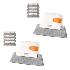 Lasano 窗戶門框縫隙清潔刷除塵組, 2套, 橘色