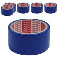 혜성테이프 칼라 마스킹테이프 종이테이프 파랑 48mm x 15m, 6개