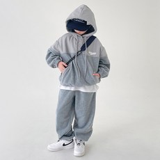 BerryCloset 兒童雙色拼接防風刷毛上下套裝