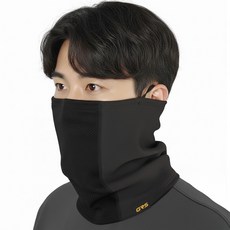 그루브스타 GRS 히트 페이스 넥워머, 블랙, 1개