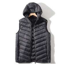 DM 남성용 캐주얼 후드 조끼 패딩