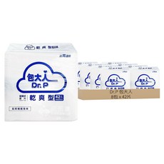 Dr.P 包大人 替換式尿片 乾爽型 42片 柔軟舒適 吸收分子 避免異味, 50 x 24cm, 8包