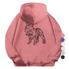 ILLUSO 男女通用 Black Dog 柔軟特級雙面棉連帽T恤