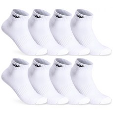 르까프 남성용 빅로고 발목 양말, 화이트, 8개