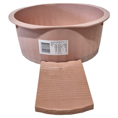 多功能臉盆，附洗衣板，粉色，宿舍開學必備, 1個