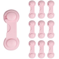 아이끌레 고리형 안전 잠금장치, 핑크, 10개