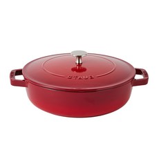 스타우브 시스테라 법랑 소테팬, 체리, 1개, 24cm