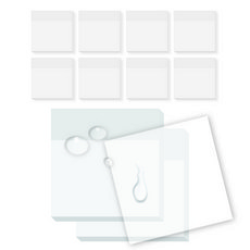 DADA 防水便條紙 自黏便利貼 76mm x 76mm, 透明, 50入, 10套