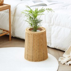 house recipe. PP藤編圓筒形籃, 米色, 1個