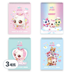 Feelbox Wish Cat 加厚綜合練習簿 4款組 35張, 3套, 混合色