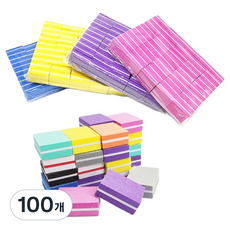 方形迷你美甲拋光塊 KN-A4173, 100個, 隨機出貨