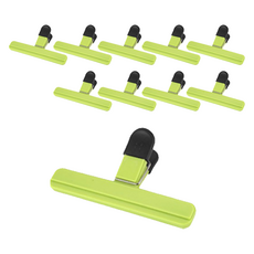 Starium多功能夾式大型袋夾, 綠色, 10個