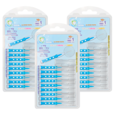 Mr.GOOD TOOTH 固特齒 I型牙間刷 10支 柔軟尼龍刷毛 附防塵蓋, 0.6mm, 3盒