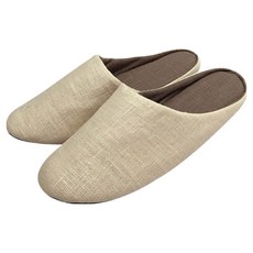 Nasan 亞麻拖鞋 S543-4, 自然米色, 1組