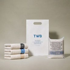 TWB 40支紗城市系列面巾3件組 + M號禮物袋, 首爾 + 釜山 + 濟州, 1套