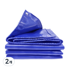 가드맨 방수포 천막지 고급지, 청색, 2개