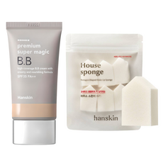 한스킨 프리미엄 수퍼 매직 비비크림 SPF35 PA++ 45g + 하우스 스펀지 6매, 1세트