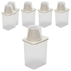 Cimelax 方形穀物罐 950毫升 可重複使用, 顏色隨機, 108 x 88 x 200mm, 6個