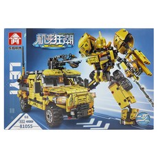 樂毅 機甲二變 積木玩具, 6+ 歲, 652 PCS, 東風猛士, 1盒