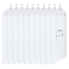 comet 基本款現代風大衣用防塵套 白色, 1入, 10個