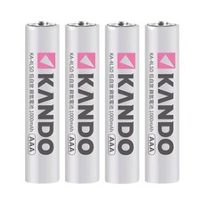 KANDO 感動 4號低自放充電電池 1000mAh Set 4顆 各類3C/電子產品均適用, 1組
