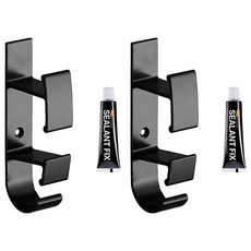 모나코올리브 메탈라인 철제 2단 대야걸이 + 실란트픽스, 블랙(대야걸이), 2세트