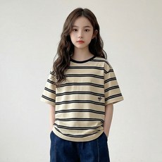 핑크비 여아용 통기성 러스크단가라 티셔츠