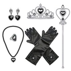 Mii Mii Party 皇冠頭飾寶石飾品公主套組, 黑色