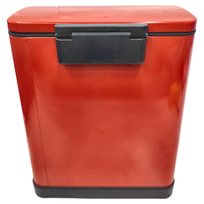 EKO 靜音緩降垃圾桶 12L 外桶-鐵/內桶-塑膠, 29.5 x 26.5 x 36.5cm, 熱情紅
