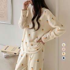 afinar 女款重點圖案長袖睡衣套組