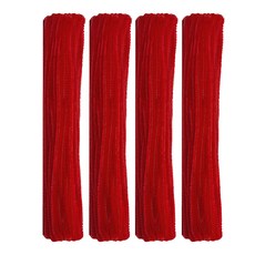 만들하비 칼라 색상 가는 털모루 철사, 레드, 400개