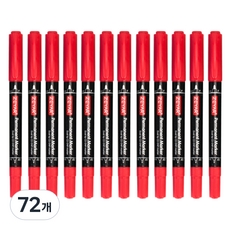 TUKOVY ZEYAR 雙頭CD油性簽字筆, 72個, 紅色