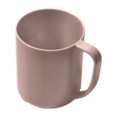 GINII 基尼 食品級質感簡約漱口杯 小, 約200ml, L9.7xW7xH8.5cm, 台灣製, 香頌粉, 1個