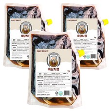 카페프룻 버블티 밀크티 베이스 카페용 흑당시럽, 1kg, 3개