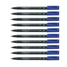 STAEDTLER 施德樓 317 多用途油性筆 1.0mm, 藍色, 10個