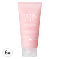 로더렛 컬러핏 체리 플뢰르 논워시 헤어팩, 6개, 200ml