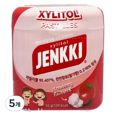 옌끼 자일리톨 스트로베리맛 캔디, 55g, 5개