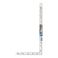 SHINWA 鶴龜 超耐磨抗刮白色角尺 薄型 不鏽鋼材質 表面硬化膜, 1個