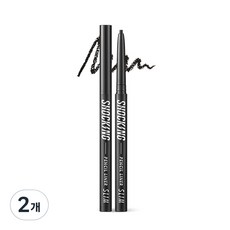 토니모리 더쇼킹 비건라이너 슬림펜슬, 2개, 01 딥블랙