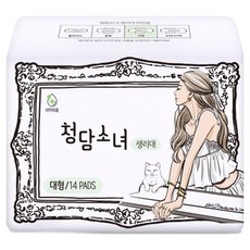 Chung-dam 蝶翼型衛生棉, 14片, 1包, 大型(28cm)