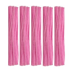 만들하비 칼라 색상 가는 털모루 철사, 핑크, 500개