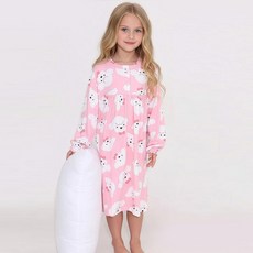 PremierFam 女童小狗蜜桃絨連身睡衣