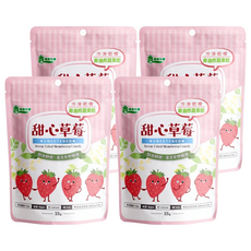 義美生機 甜心草莓, 冷凍真空乾燥, 無油炸無添加, 健康美味, 草莓香氣濃郁, 25g, 4包