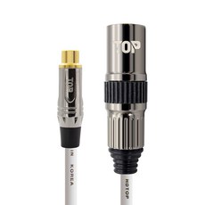 HDtop RCA 母轉 XLR 公 40m 連接線, 金屬白, 1個, HT-TP3563