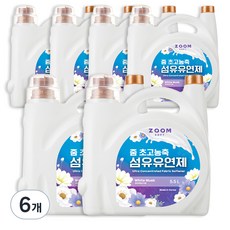 줌 엑스퍼트 화이트머스크향 초고농축 섬유유연제, 5.5L, 6개